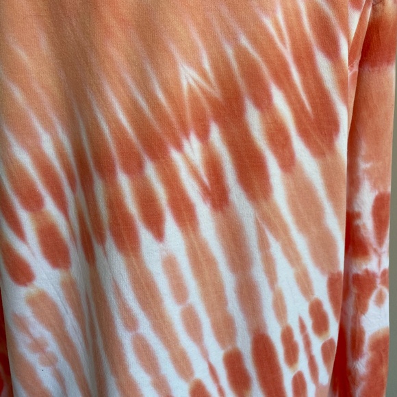 Jane and Delancey Orange/White Tie Dye Crew Neck long sleeve Sweatshirt. Sz L - Picture 3 of 15